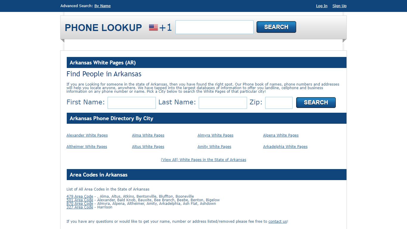 Arkansas White Pages - AR Phone Directory Lookup